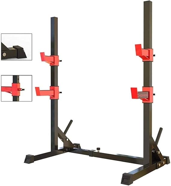 Strength Training Dumbbell Rack, Rack Heavy Duty Steel Squat Barbell Free Bench Sole Adjustable Barbell Stand Squat Rack Multifunctional Weight Lifting Gym/Home Gym Needed
