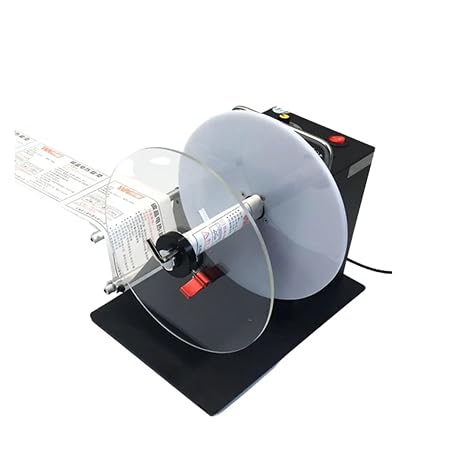 Label Rewinding Machine Two-Way Automatic Rewinder, Self-Adhesive Barcode Machine Clothing Tag Reeler for Motor Coils(F202)