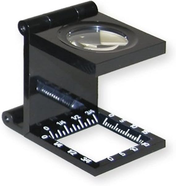 Carson LinenTest 6.5x20mm Folding Magnifier (LT-20) | Free Standing Loupe Magnifying Glass for Jewlery, Sewing, Linen Testing, Electronics, Design, Fine Measurements (LT-20)