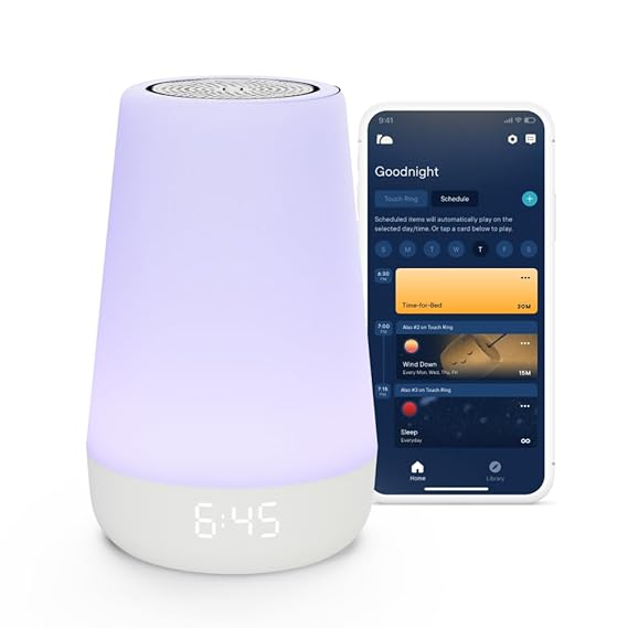 Hatch Rest 2nd Gen Baby Sound Machine & Night Light (White) | White noise machine, night light, toddler & kid time-to-rise alarm clock, nursery stories, control via Hatch Sleep App