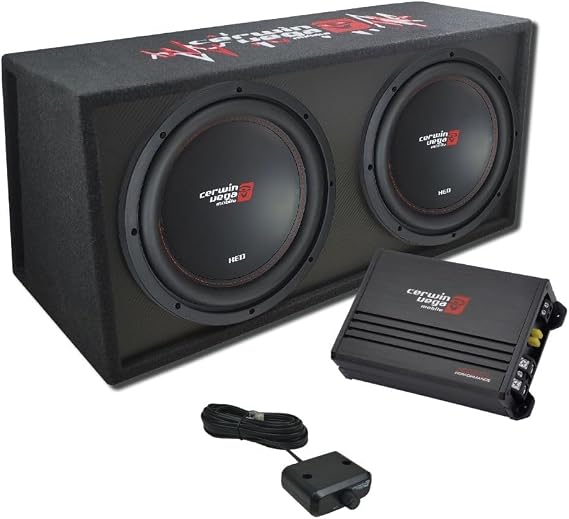 Cerwin-Vega Dual 12" Vented Subwoofer and Amplifier Package BKX212V