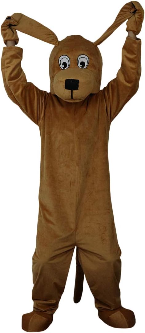 Brown Dog Cartoon Costume Mascot Adult Cartoon Character Outfit Marketing