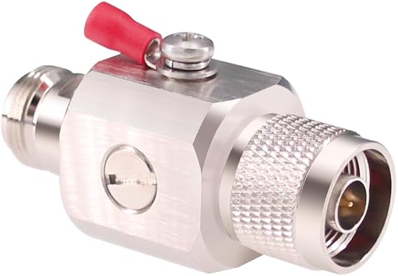 1pc Coaxial Lightning Arrestor N Lighting Protection Device N Male to Female Connector with 90V Gas Tube DC-3Ghz 50 Ohms(L18)