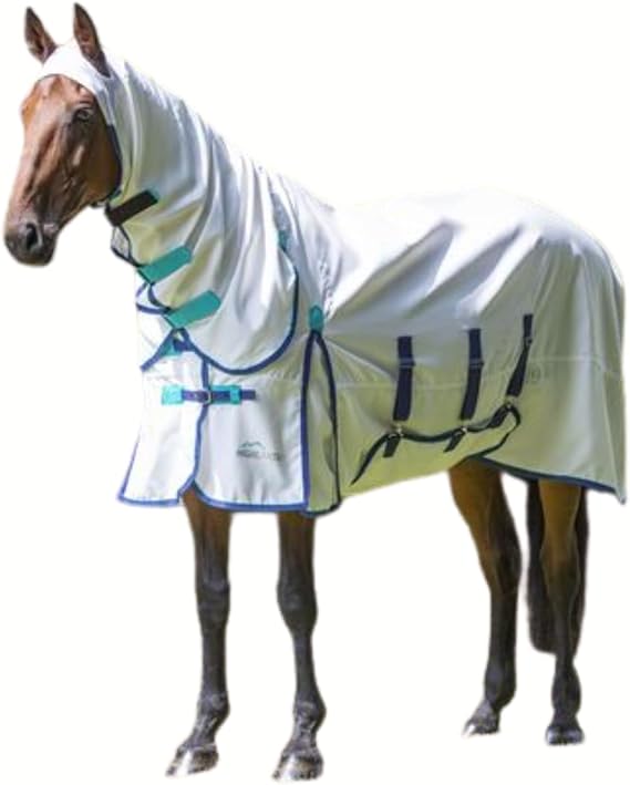 Shires Highlander Plus Sweet Itch Combo - Midge-Proof 600D White / 72"