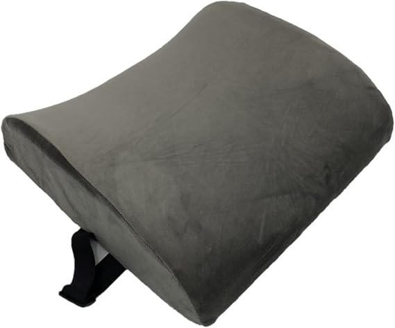 Bookishbunny Premium Memory Foam Lumbar Support Cushion Pillow (Gray)