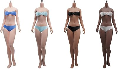 16 Scale Female Body,12inch Super Flexible Young Girl Medium Bust Seamless Action Figure Body Collection S34B Brown Skin Without Head