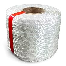 Woven Cord Strapping Roll 1/2" x 1500', 6" x 3" Core Size, 650 lbs Break Strength - Poly Packaging Strapping - Strength&Flexibility Strapping Tape Heavy Duty with Re-Tightening Option by IDL Packaging