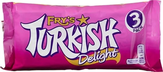Fry's Turkish Delight, Rose-Flavoured Chocolate Treats 3 x 51 g (Pack of 1)