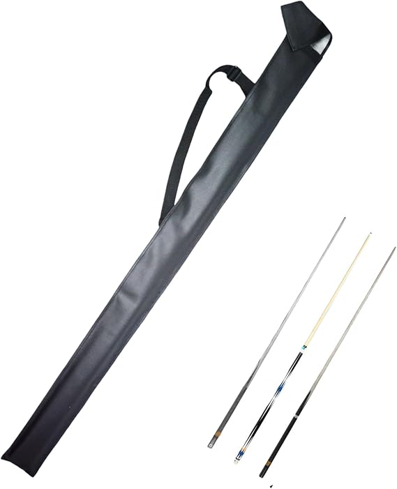 Pool Cue Case,Snooker Cue Case,Pool Cue Bag with Adjustable Strap Hook and Loop Closure,Billiards Extension Carry Cases Lightweight Portable for 1/2 Snooker Billiard Stick Rod Anti Dust and Scratch