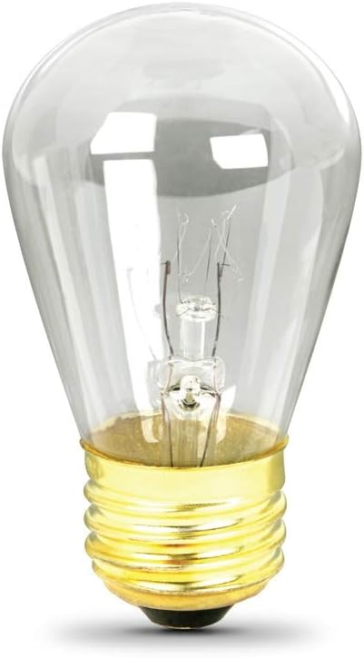 Feit Electric 11Watt S14 2700K 40 Lumen Incandescent String Light Replacement Bulb- 4 Pack