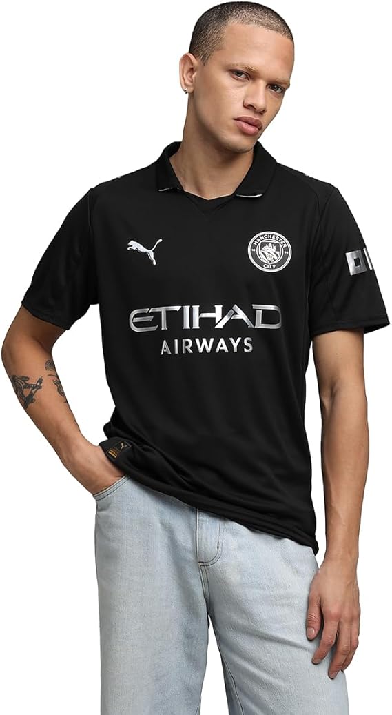 Manchester City 2025/26 Away Erkek Siyah Futbol Forma 78035002