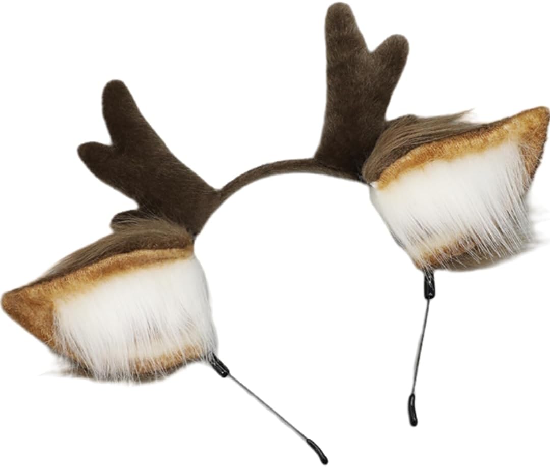 Cute Handmade Faux Fur Bat Ears Headband Halloween Christmas Cosplay Party Costume Accessories