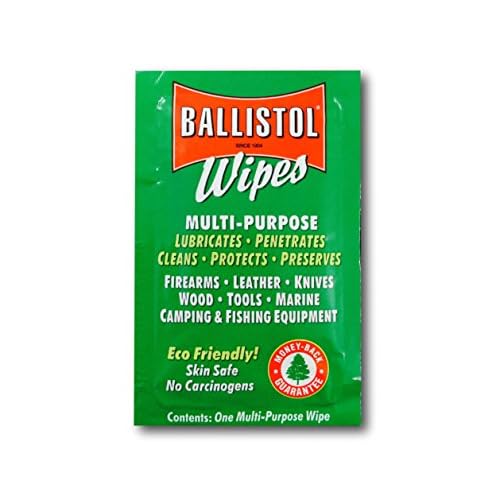Ballistol Multi-Purpose Wipes Lubricant Cleaner Protectant, 20 Count