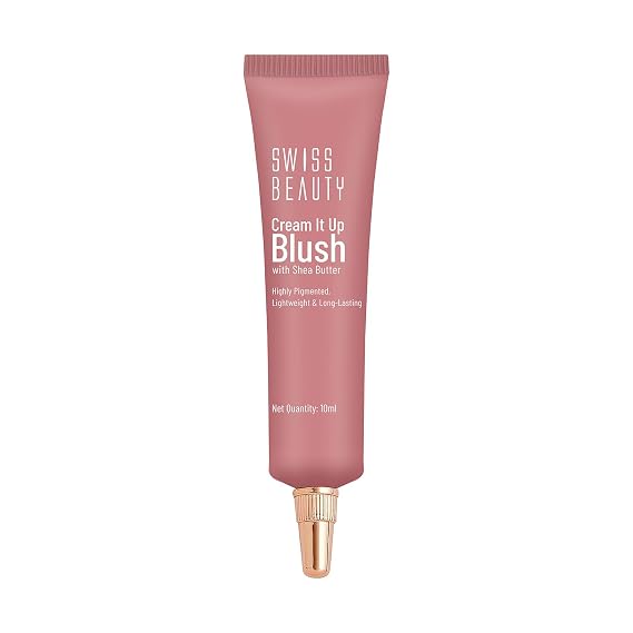 Swiss Beauty Cream It Up Blusher | Highly Pigmented | Long-lasting | Buildable & Blendable | All Skin Types | Shade- Cheek-O-Pink, 10ml
