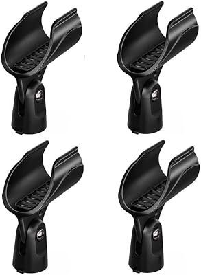 WA371 Wireless Microphone clip Clamp Holder for all Shure Cordless Microphones Handheld Transmitters 4 Pack