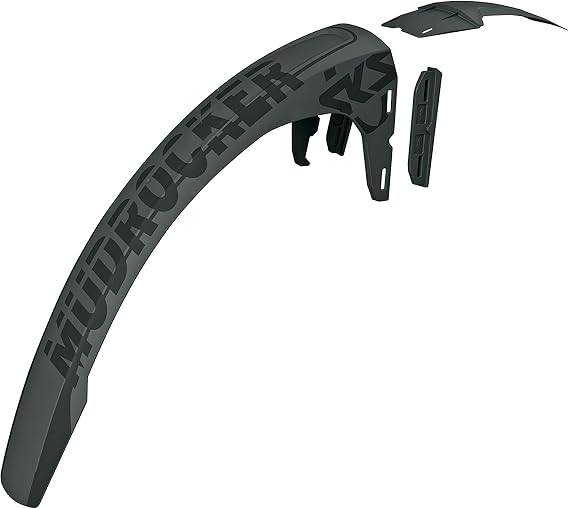 SKS - Mudrocker Bike Rear Fender, MTB Mudguard, Glass Fiber Reinforced Plastic, Black, for Tire Widths 2.2" - 3" / 59-76mm, Wheel Sizes 27.5", 650b, 28", 29", Made In Germany, Extenders Included
