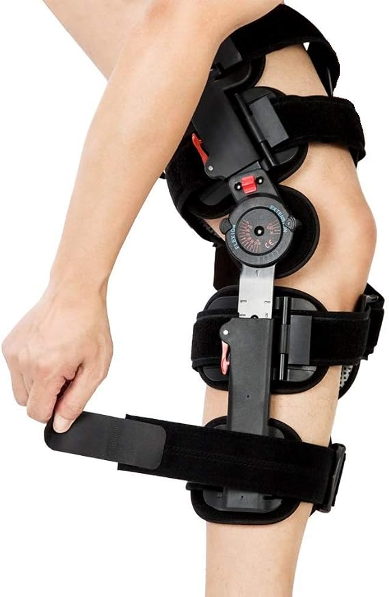 kefit Hinged Knee Brace Rom, Knee Support for Torn Acl, Meniscus Tear, Pcl, Surgery Recovery, Adjustable Post Op Knee Immobilizer, Leg Stabilizer for Man and Women