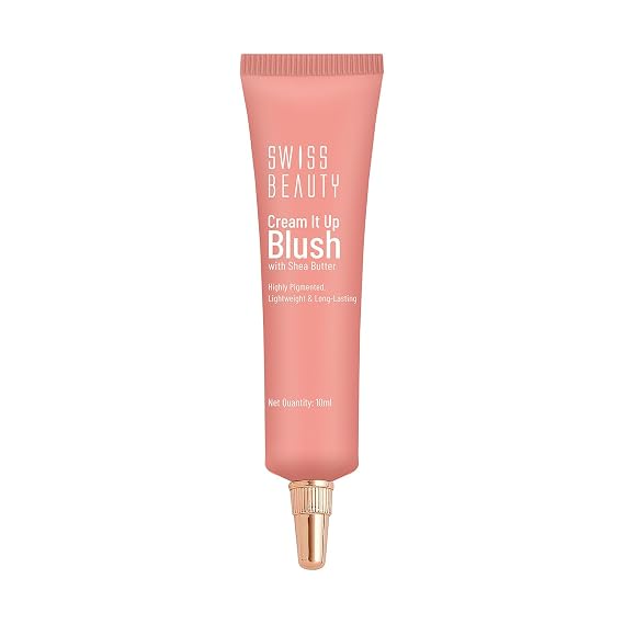 Swiss Beauty Cream It Up Blusher | Highly Pigmented | Long-lasting | Buildable & Blendable | All Skin Types | Shade- Rosy Cheeks, 10ml