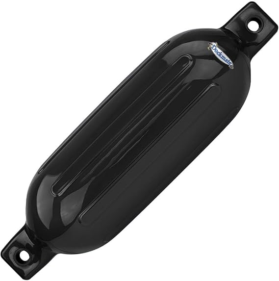 Ribbed Boat Fender Inflatable Size: 6.5" x 23", Color: Black