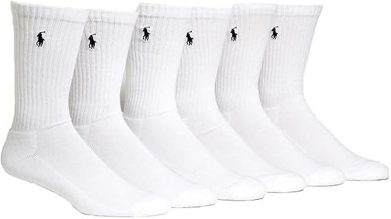 POLO RALPH LAUREN Men's Performance Crew Socks 6 Pack