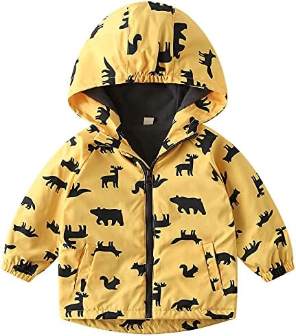 Happy Cherry Kids Boys Girls Fleece Lined Windbreaker Jacket Fashion Prints Hoodie for Fall Winter