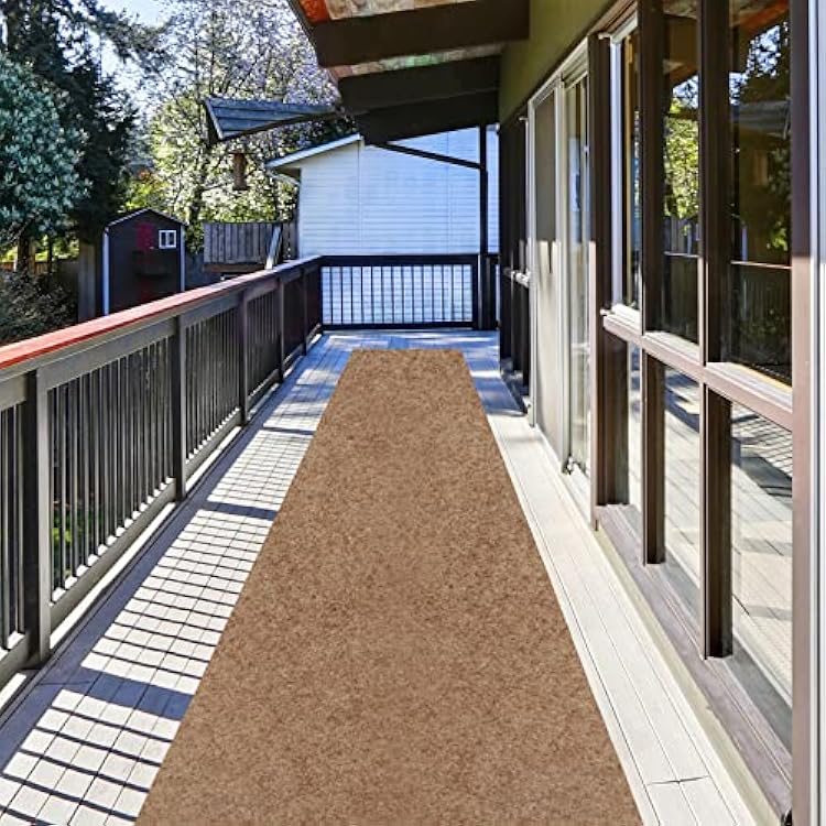 Runner Rug 2 ft x 6 ft Carpet Runners, IndoorOutdoor Hallway Kitchen Entryway Bedroom Area Rugs with Non-Slip Rubber Backing, Garage mat, Sand, Custom