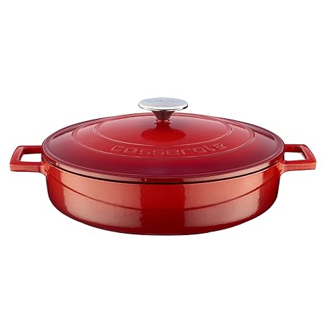 Lava Cookware LV Y St K1 Round Multi-Purpose Dish Diameter 28 cm Cast Iron Red