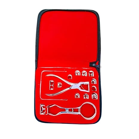18-Piece Dental Rubber Dam Kit with Frame, Punch, and Clamps