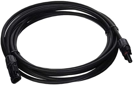 Renogy 5Ft 10AWG Solar Adaptor Extension Cable, M&F Connector Black 1 PCS