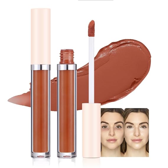 Full Cover Non-Creasing Concealer, Concealer Buildable Medium to Full Coverage Liquid Concealer, Covers Under Eye Dark Circles & Blemishes - Long-Lasting (05#Orange, 1Pcs)