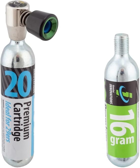 Genuine Innovations G2673, AirChuck, Lightweight, Bicycle CO2 Inflator, weight 16g, Black