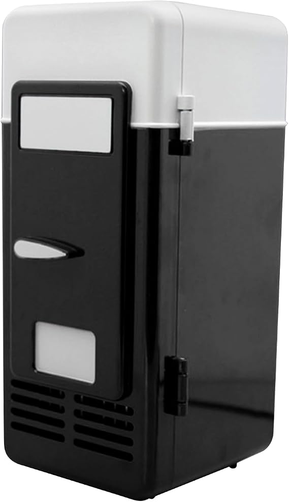 Small Fridge Usb Cooler – Mini Beverage Warmer, Compact Tabletop Appliance | Plug-And-Play Warmer Cooler Appliance, Portable Cold Drink Desktop Chiller Box for Students Girls Boys Room