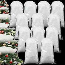 Jerify 12 Pack Christmas Fake Snow Xmas Cotton Like Fluffy Indoor Artificial Faux Snow Blanket for Christmas Decoration Displays Winter Mantle Village White, 3.53 Ounce/ 100 Gram Per Bag