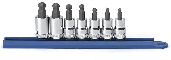 GEARWRENCH 7 Pc. 3/8" Drive Ball End Hex Bit Socket Set, Metric - 80587