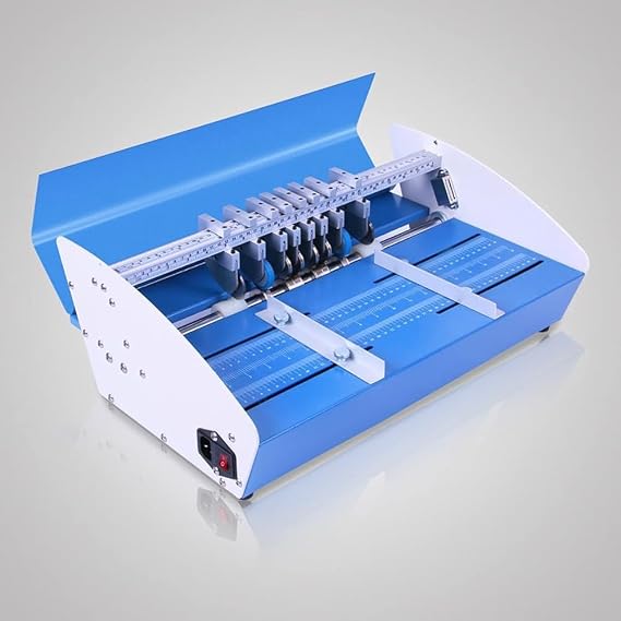Electric Creasing Machine,Electric Creaser Scorer,3 in 1 Creasing Machine,Perforator Paper Creasing Perforating w/Metal Present Multi-Function