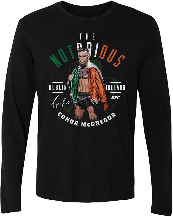 500 LEVEL UFC Conor McGregor The Notorious Pose Men's Long Sleeve T-Shirt
