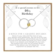 IEFLIFE Birthday Gifts for Women - 925 Sterling Silver Chain Circles Necklace Jewelry, 30th 40th 50th 60th Birthday Gifts for Women Her, 30 40 50 60 Years Old Gift Necklaces Jewelry