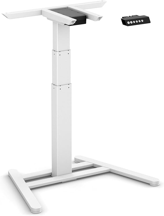 OneLeg White Electric Height Adjustable Desk - Frame Only
