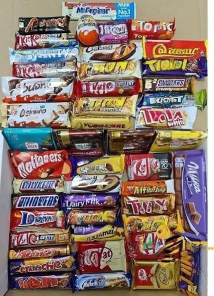 Mega Mix 7 Different Full Size Chocolate Gift Hamper "Deliciousness that brings a smile" For All Occasions