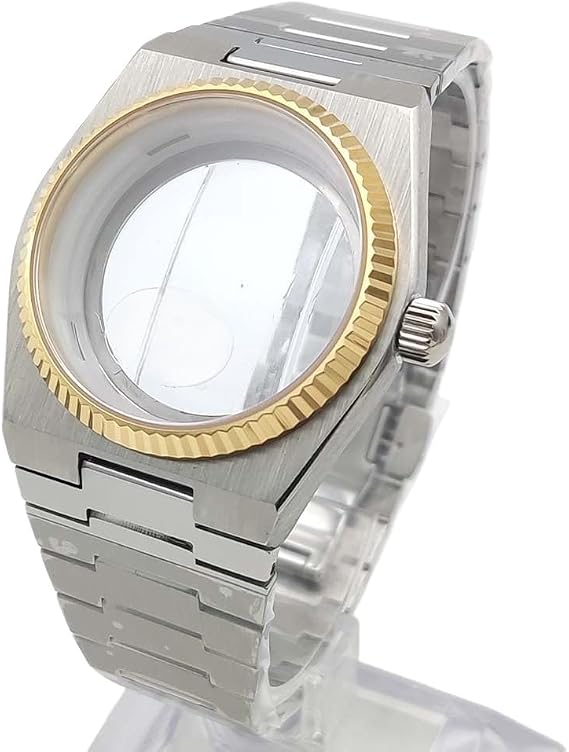 40mm Integrated Watch Mod Case + Strap Kit, Fits NH35 NH36 Movement 31.8mm Dial, 316L Steel Watch Modification Parts for Tissot PRX