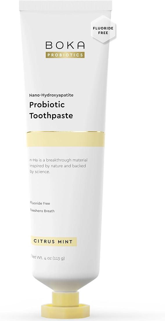 Boka Probiotic Toothpaste - Nano Hydroxyapatite, Fluoride Free Toothpaste