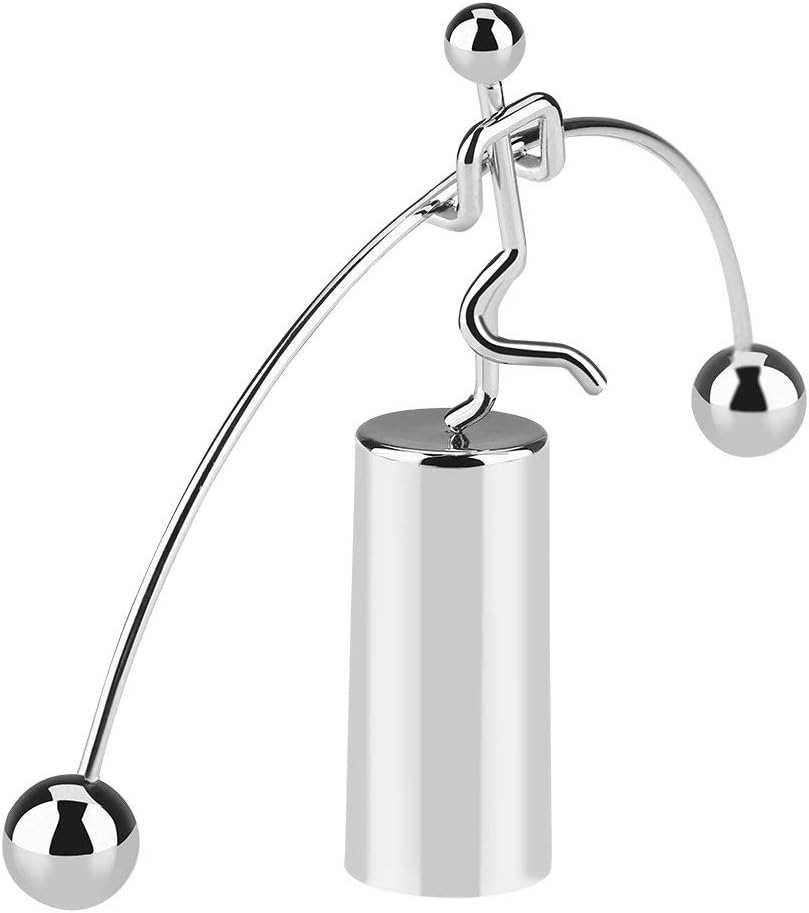 Newtons Cradle, Balance Balls Toy Ironman Pendulum Lifting Sculpture Kinetic Knocking Ball Fun Science Office Desk Toy Decorations Classic Physics Science Art Gadgets for Teenage Boys Girls Gifts