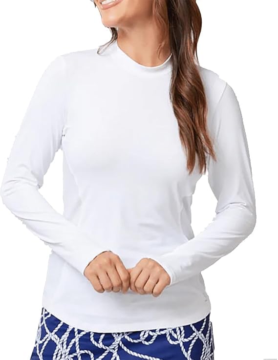 SOFIBELLA UV Staples Sun Protection Womens Long Sleeve Tennis Shirt