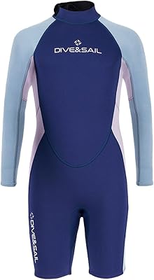 Juniors Teens Youth Boy Girls Long Sleeve Wetsuit 2.5mm Neoprene Shorty Wetsuit Thermal Snorkeling Surfing Diving Wetsuit