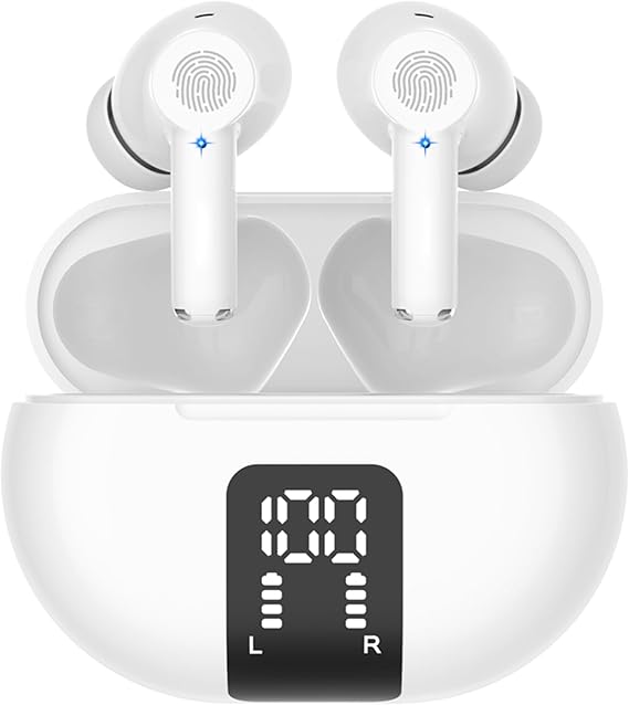 AI Translation Earbuds, White | Two Way Real-time Translator, 144 Languages, 3-in-1 Voice Translator, APP Instant Voice Translation