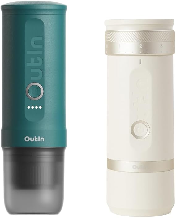 OutIn Nano Portable Electric Espresso Machine Fino Portable Electric Coffee Grinder