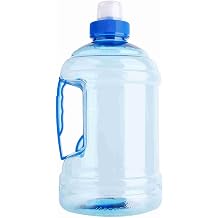 Sports Water Bottle, 1L BPA Free Drink Water Bottle Cap Kettle PET Picnic Gym Sports WaterJug with Handle Blue