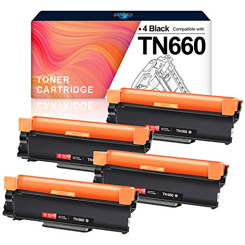 H&BO TOPMAE Compatible Toner Cartridge Replacement for Brother TN660 TN 660 TN630 TN 630 High Yield to use with HL-L2300D HL-L2320D HL-L2340DW HL-L2360DW MFC-L2720DW MFC-L2740DW DCP-L2540DW 4 Black