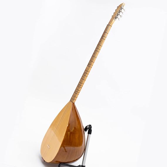 Turkish Long neck Saz Mulberry Guitar pegs Hand made, With Case strings & picks