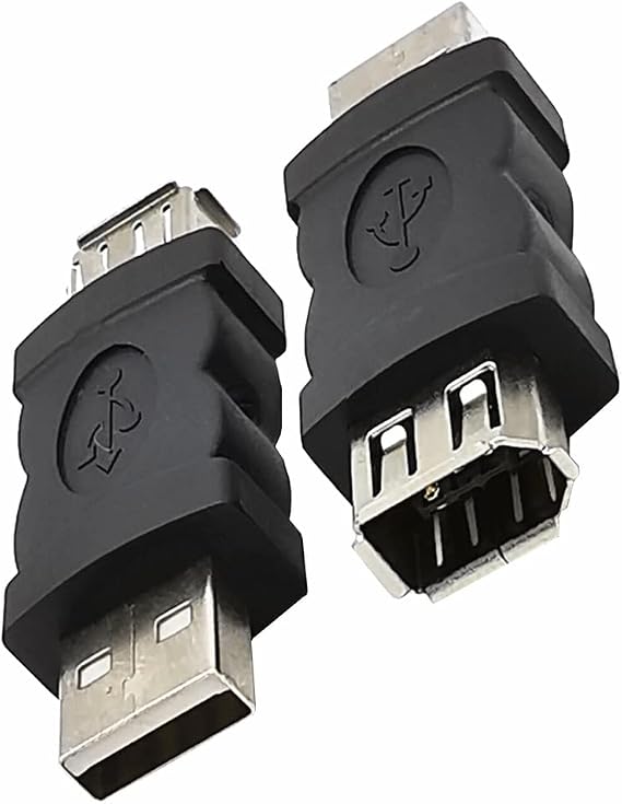 2 Pieces Firewire IEEE 1394 6 Pin USB Adapter Firewire to USB Converter for Printer, Digital Camera, PDA, Hard Disk,Scanner